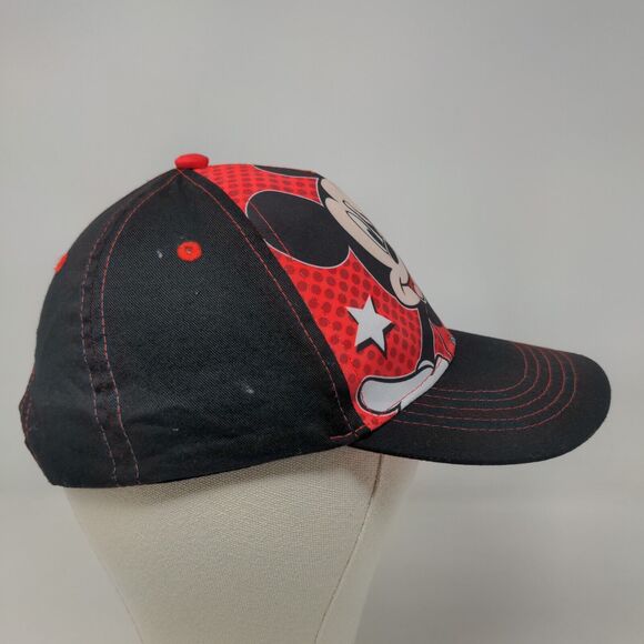 Disney Mickey Mouse Boy's Snapback Hat Black Red OSFA Graphic Logo - Picture 4 of 9